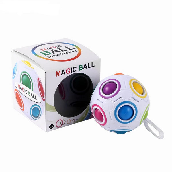 Magic ball Rainbow Spherical Magic Cube ball Anti Stress Rainbow Puzzles Balls Kids Educational Toys For Children